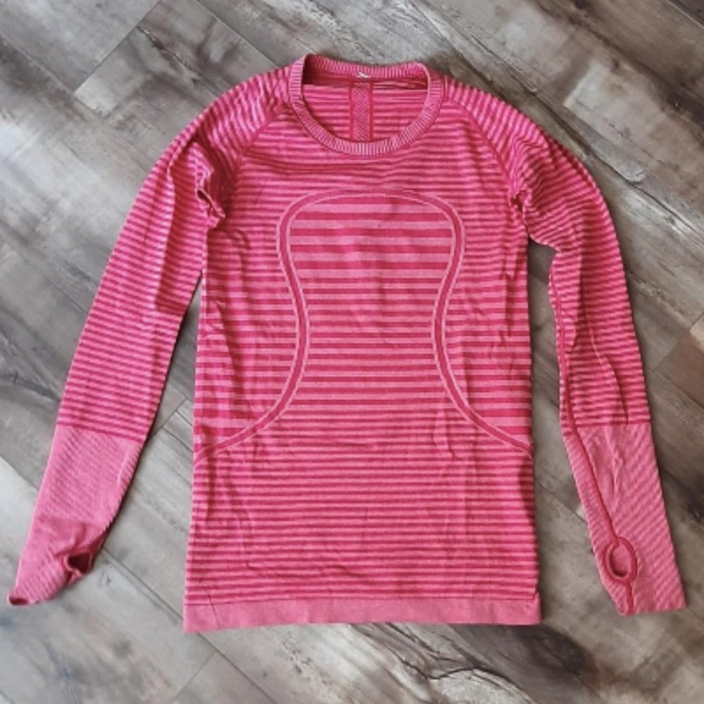 LL Lemon Swiftly Tech Long-Sleeve Shirt (size 6)